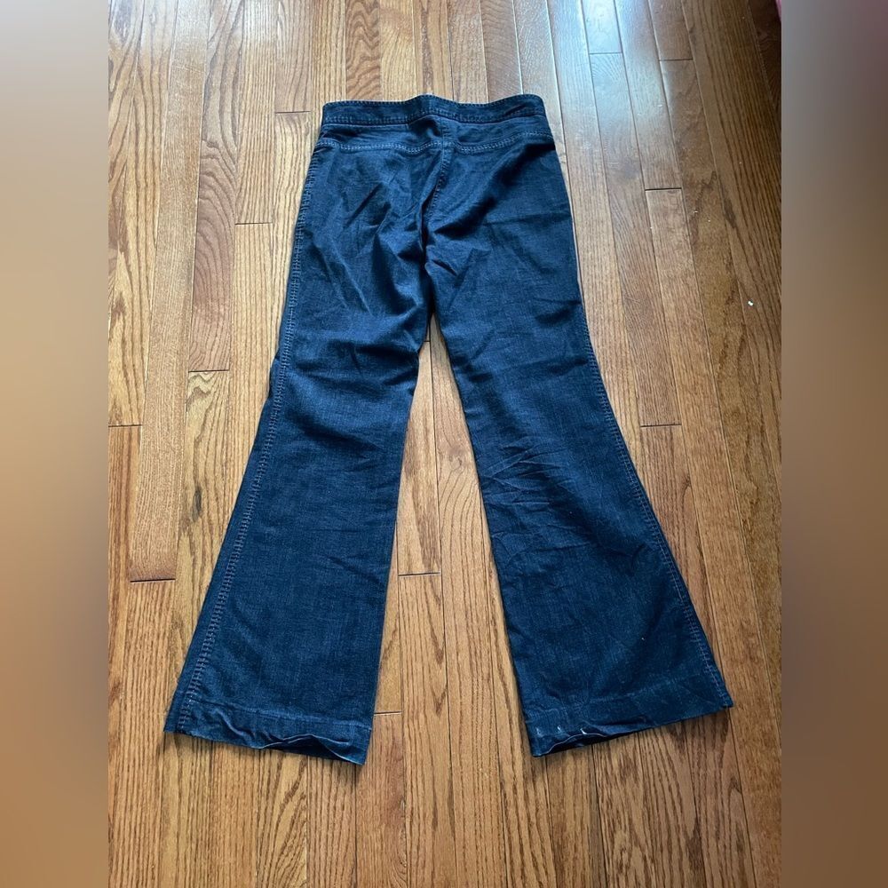 Theory Daled Arkansas Dark Wash Flare Leg Jeans Sz 0 - Picture 2 of 10